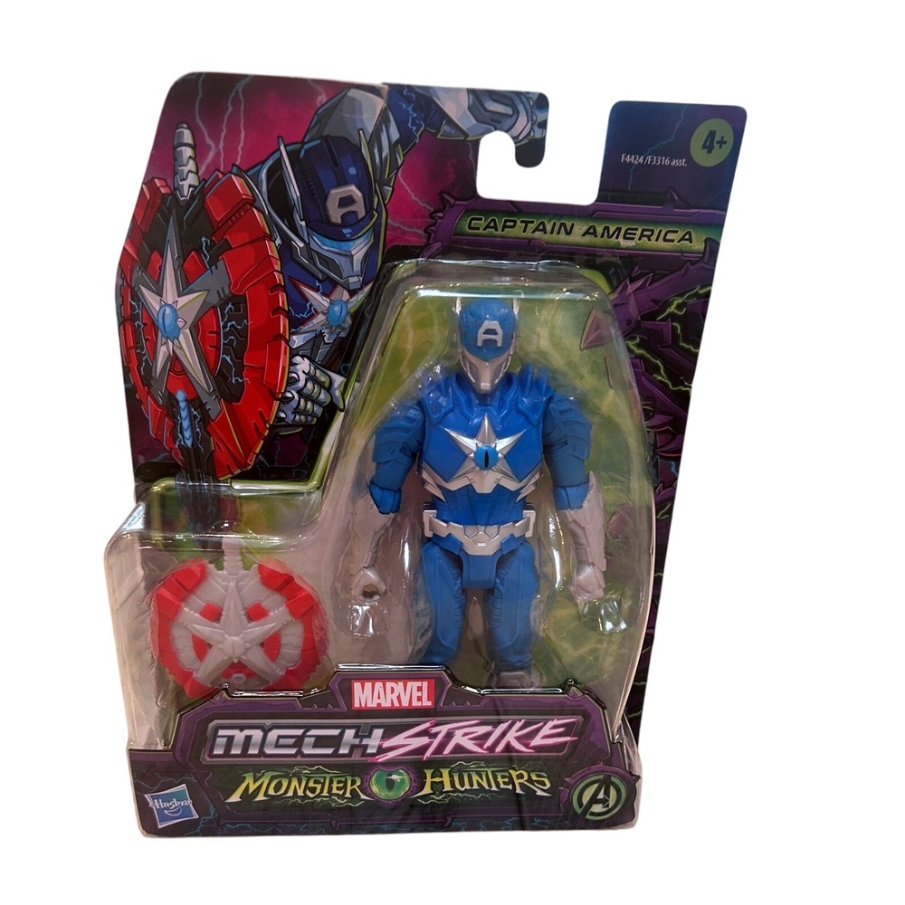 Marvel Mech Strike Monster Hunters Captain America Action Figure‎ Hasbro New